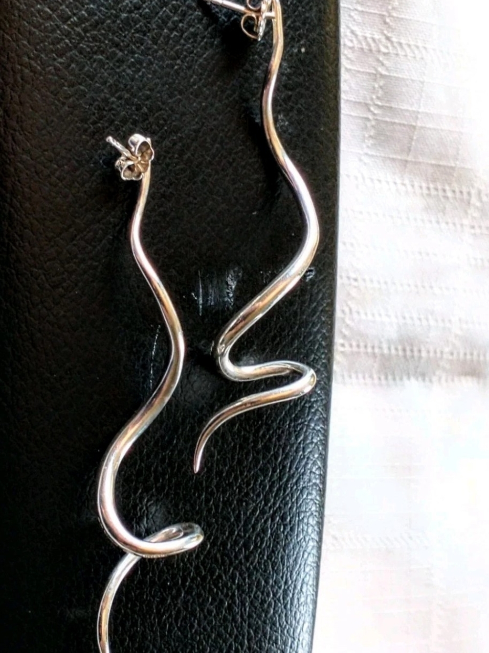 RLM Studio 2.75" RARE Curlicue Earrings Sterling Silver